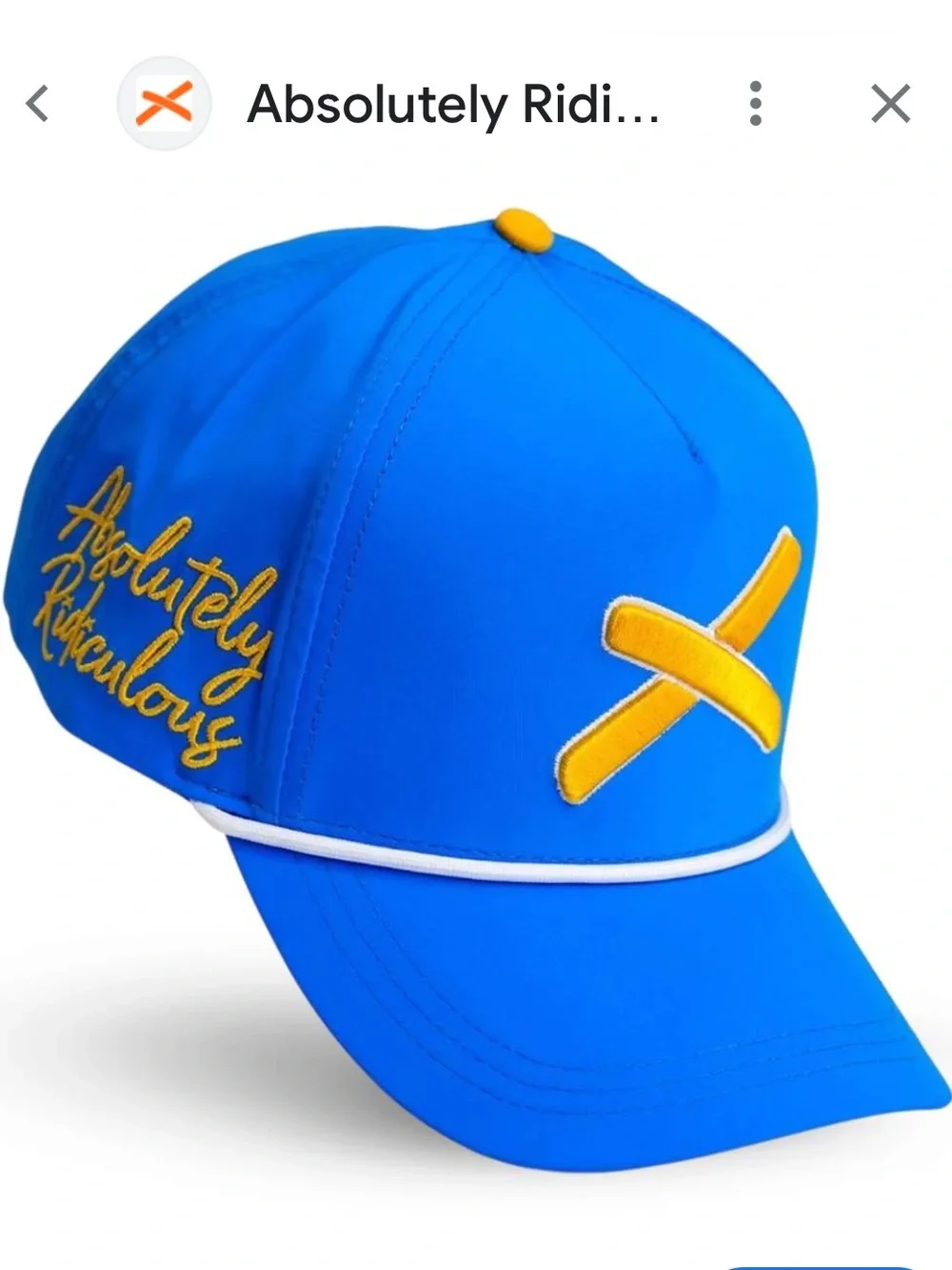 Absolutely Ridiculous Ookla Blue Hat. NWT